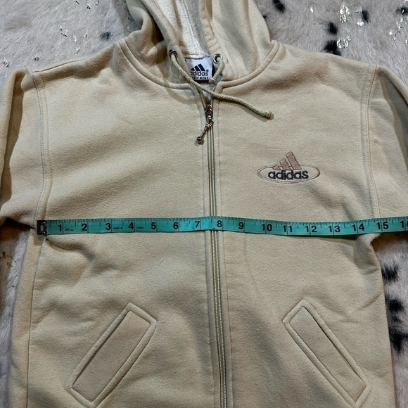 Adidas Equipment Kid's Youth Vintage Yellow Full Zip Hooded Jacket Size 7-8 Year - Picture 3 of 7